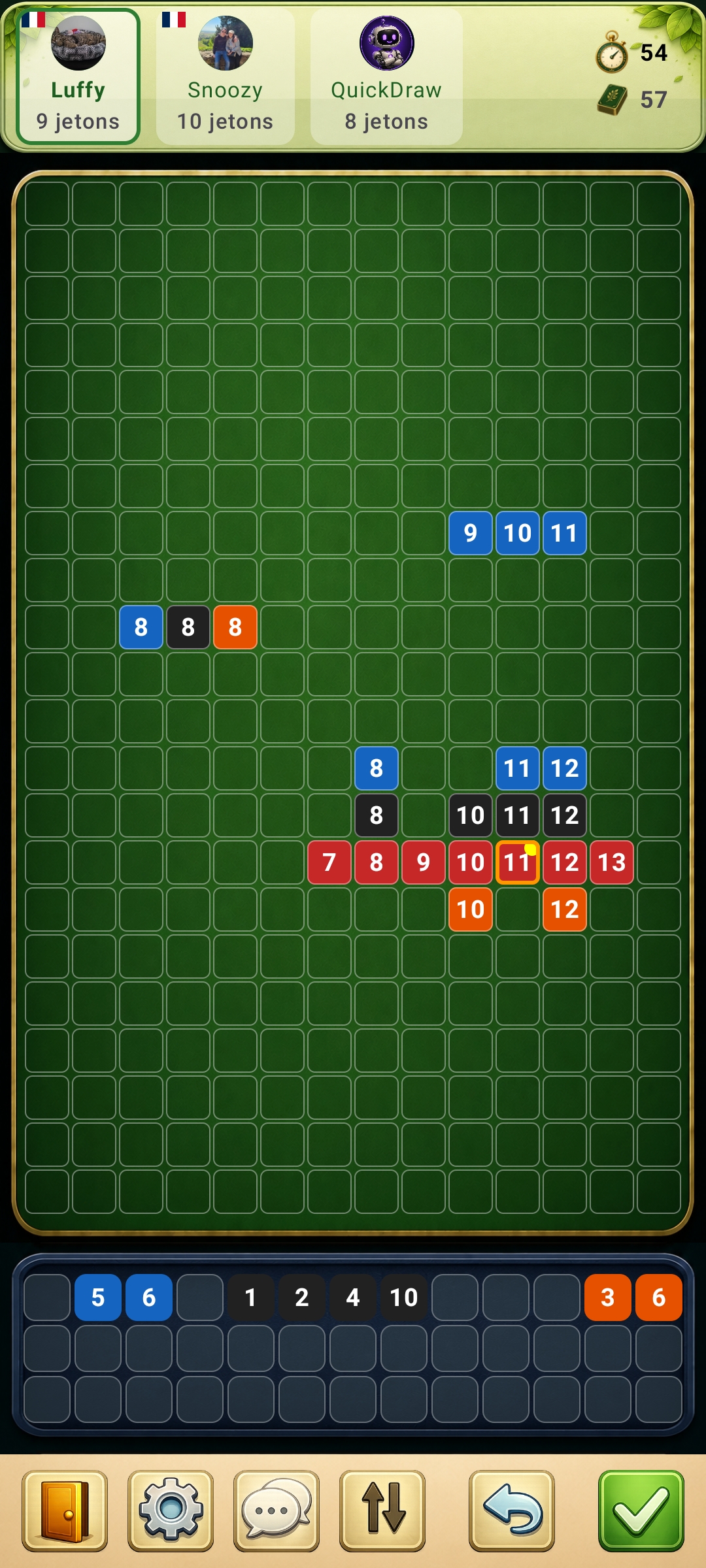 Crazy Rummy gameplay screen